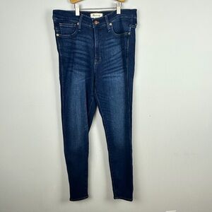 NWT Madewell Women's 10" HIGH-RISE SKINNY WITH MAGIC POCKETS Blue Jeans sz 30